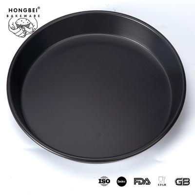 China 10 Inches (Deep) Durable Hard Anodizd Aluminum Alloy Pizza Round Alu-Alloy Pan Customize Pizza Pan for sale