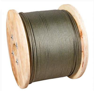 China Rope 6x19+FC Dia14mm 13mm 15mm Ungalvanized Steel Wire Rope For Loading Lifting for sale