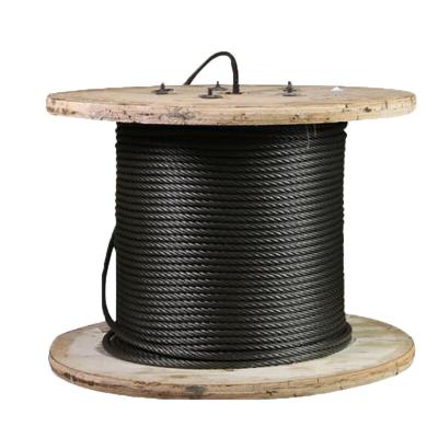 China Hot Selling Applications 6x36WS+IWRC Ungalvanized Steel Wire Rope General Construction Cable For General Use for sale