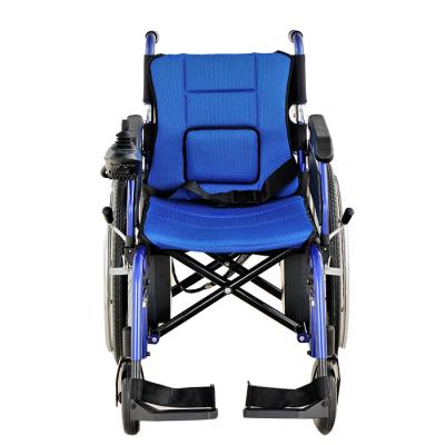 China Cheap Price Small Lightweight Folding Electric Power Motorized Remote Automatic Beach Travel Pedal Wheelchair Car For Old Man DP603 for sale