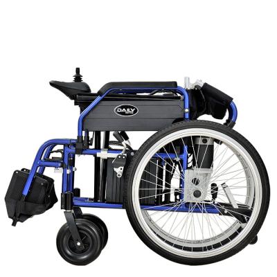 China Large Wheel Lightweight Luxury Foldable Commode Hospital Narrow Mobility Electric Motorized Aluminum Wheelchair Scooter For Disabled DP603 for sale