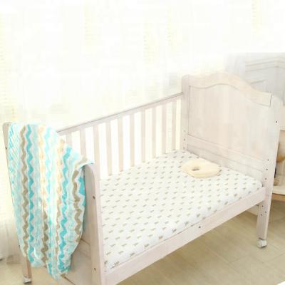 China Big breathable sale! 100% LAT Cotton Muslin Crib Mattress Cover Super Soft Cotton Baby Crib Sheet for sale