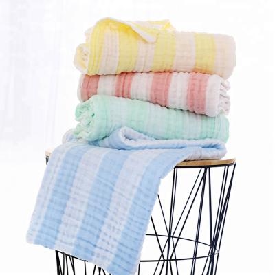 China 6 Layers Extra Soft Breathable Muslin Anti-pilling Cotton Blanket Gauze Wrap Baby Muslin Wrap Blanket for sale