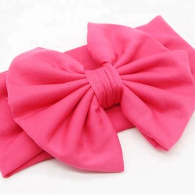 China European and American style hot sale girls infant headband head wraps baby elastic headband ribbon bows knit baby headbands hair accessories for sale