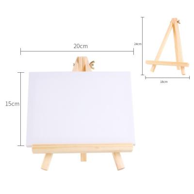 China Popular Painting Package Mini Canvas With Easel Shrink Art Canvas And Easel Easel Kids Painting Set for sale