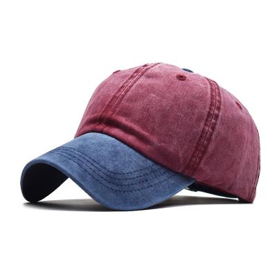 China JOINT High Profile Two Tone Fitted Baseball Sports Cap Hats Unisex Baseball Cap for sale