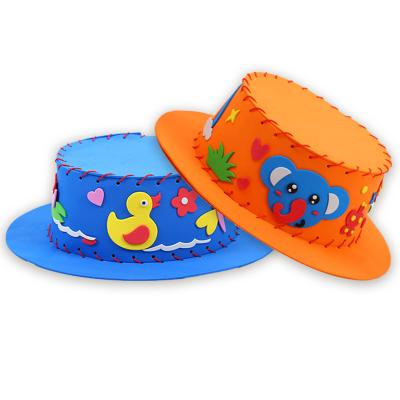 China DIY Kids Education Amazon Hot Sales Make Your Own First Hat DIY EVA Kids Hat Sewing Kits for sale