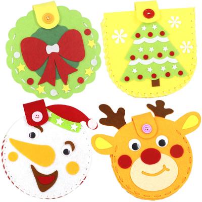 China New Hand Workshop Christmas Children's Non-woven Handmade Bag Bangs Santa Claus Kindergarten DIY Handmade Material Bag for sale