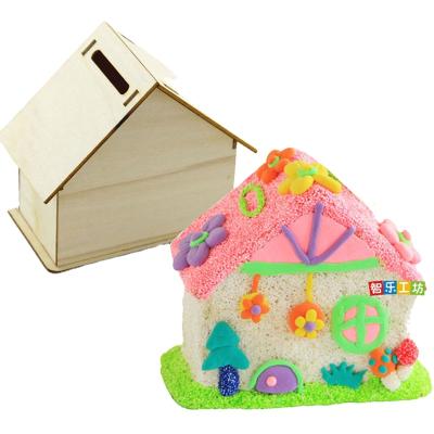 China Crafts Wooden Untreated Log Small Piggy Bank House DIY Piggy Bank for sale