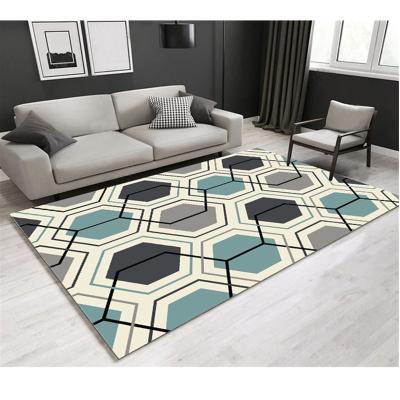 China Washable Hot Selling Printed Rugs And Blankets For Living Room Bedroom Geometric Style Carpet for sale