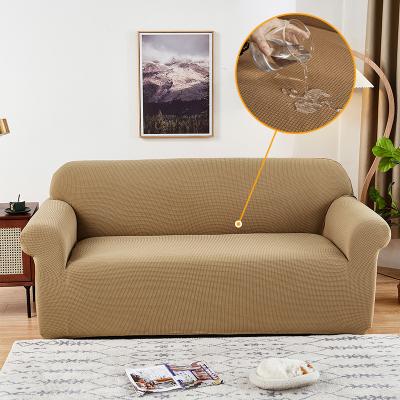 China 1-4Setaer Waffle Stretch Sofa Cover Luxury Waterproof 3 Seat Recliner Elastic Slipcover for sale