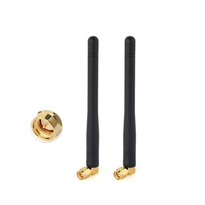 China SMA GSM GPRS 110MM Antenna Quadruple Right Angle Band 4G Truncated High Gain Lora Power Meter Antenna for sale