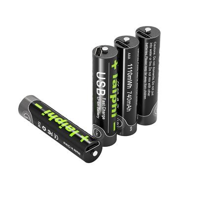 China Rechargeable Faster Charging Toys 3A AAA USB Li-ion 10450 1.5v 735mah Battery en venta