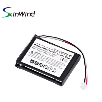 China For TomTom Route Battery Bateria LED GPS 3.7V 1200mAh Lithium Polymer Battery Replace For TomTom One V1 GPS Navigator Te koop