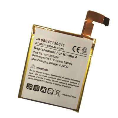 China Replacement Tablet Battery 3.7V 890mAh MC-265360 for the Amazon Kindle 4, 4G for sale