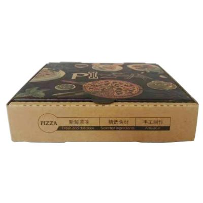 China Recyclable Cheap Custom Printed Logo Corrugated Paper Pizza Box for sale