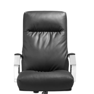 China (Height)Adjustable Modern Office Chairs Luxury Black PU Leather Adjustable Ergonomic Executive for sale