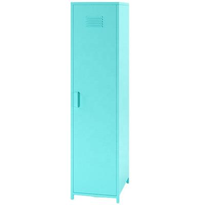 China (Other) Cheap Adjustable Single Door Cabinet Household Wardrobe Color Storage Metal Locker for sale