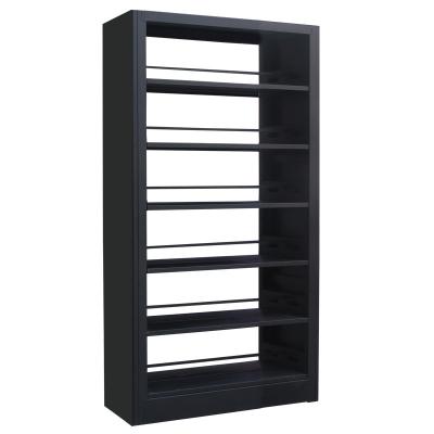 China Modern Hot Selling Style Modern Black Double Sided Metal Shelving Unit with 6 Layers for sale