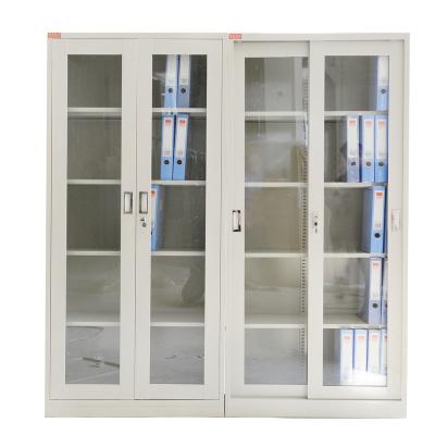 China (Other) Luoyang Office Furniture Adjustable Two Door Filing Cabinet Storage With Glass Doors for sale