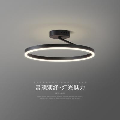 China New RC Dimmable Hanging Circle Rings Designer For Living Room Bedroom Modern Led Ceiling Lights for sale