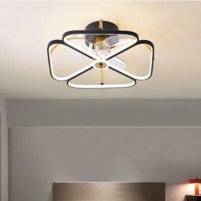 China New design remote comtrol living room bedroom lamp LED ceiling fans lights with remote control for sale