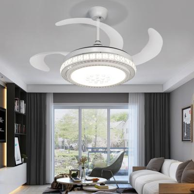 China Energy Saving 3 Blade 42 Inch LED China White Remote Control Modern Ceiling Fan With Light for sale