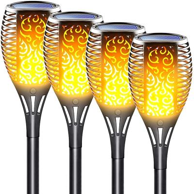 China Waterproof Garden Path Lawn Landscape Garden Flame Motion Light Outdoor Solar Garden Flame Flickering Lights Lamp Path Solar Light for sale