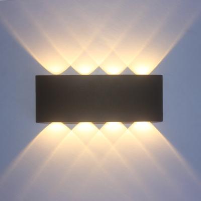 China Cool White Indoor Aluminum Sconce Wall Light Indoor Stair Porch Lighting Through Wall Lights Outdoor Waterproof Garden LED Wall Lamp for sale