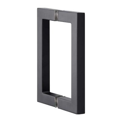 China Modern Pull Door Handle Oil Rubbed Bronze Square Back To Back Rectangular Stainless Steel for sale