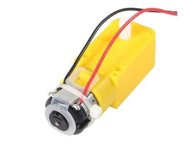 China Smart yellow car/robot DC motor TT motor DC3-6V with reduction box double axis 1:48 for diy smart toys arduino car gear motor for sale