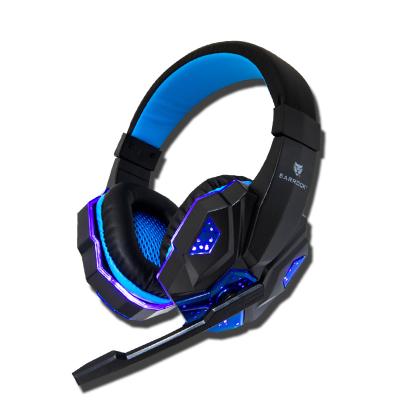 China Headphone Wired Stereo Gaming Headset for PS4 PC Xbox One PS5 Controller NES Games Over Ear Headphones with Mic LED Light Bass Surround for sale