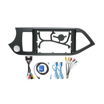 China For Meihua car radio player 2009-2016 screen for KIA Picanto/Morning GPS navigation wiring harness with panel view plastic bezel for sale