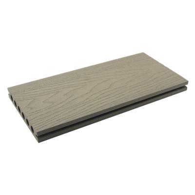 China Traditional Outdoor Terrace 135*22.5 Round Hole Deck Restaurant Road Plank Park Yard Solid Color 3D Embossed Flooring for sale