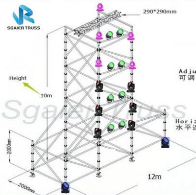 China Lighting Hottest Steel Truss Layer Truss All Round Concert Scaffolding Truss System for sale