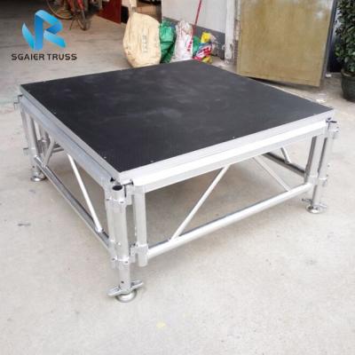 China Aluminum Portable Stage For Rental Stage Rental Anti-Slip Adjustable Mobile Acrylic Stage Aluminum Portable Stage Demonstration for sale