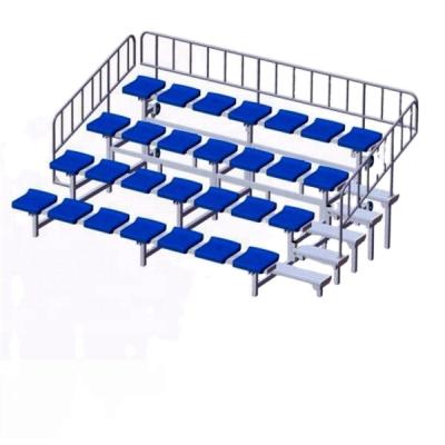 China Competitive Price Stadium Used Portable Bleachers With 110 Plastic Seating for sale