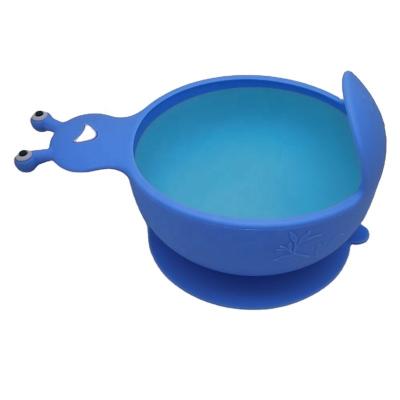 China Factory Price Suct Food Grade BPA Free Easy Clean Non-Toxic Silicone Safe Toddler Silicone Powerful Snail Baby Bowl for sale