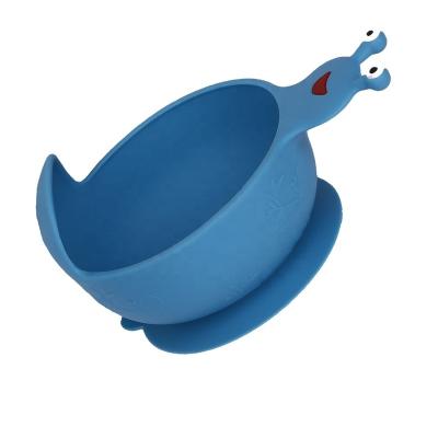 China BPA Free Factory Wholesale High Quality Easy To Clean Snail Shaped Silicone Baby Bowl Bpa Free for sale