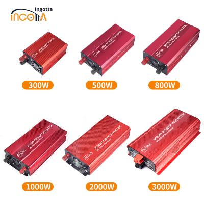 China Home appliance modified sine wave 300w 500w 800w 1000w 1500w 2000w 3000w 12v/24v/48v/60v/72v to 110v/220v power inverter for sale