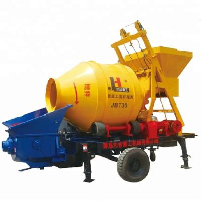 China Construction worksÂ   mini portable mobile concrete mixer with pump machine for sale for sale