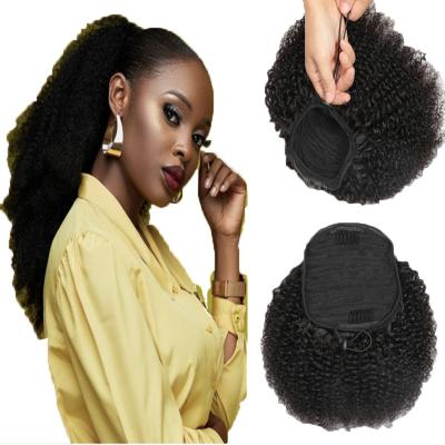 China U-Tip Hair Ponytail Hair Extensions Wavy Hair Drawstring Ponytail For Braids for sale