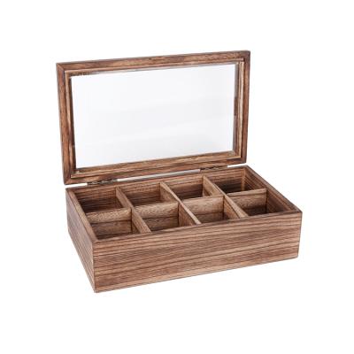 China Recyclable Multifunctional Home Decoration Jewelry Compartment Storage Lock Box Wooden Organizer for sale