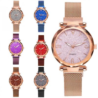 China Luxury Magnetic Starry Feminino Relogio Lady Wrist Watch Mesh Female Clock For Dropship Sky Top Brand Rose Gold Women Watch 2022 Chronograph for sale