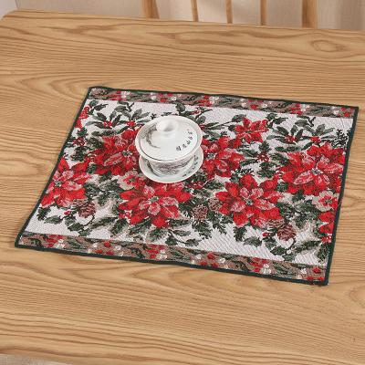 China Fabric Christmas Decoration Table Mat Ornament Placemat Home Merry Christmas Table Viable Place Mats for sale