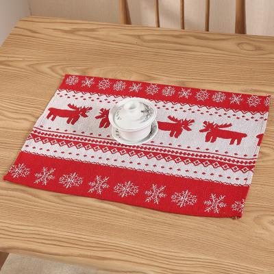 China Sustainable Table Runner With Place Mat Christmas Ornament Christmas Decoration Place Mat Table Mat New 2021 for sale