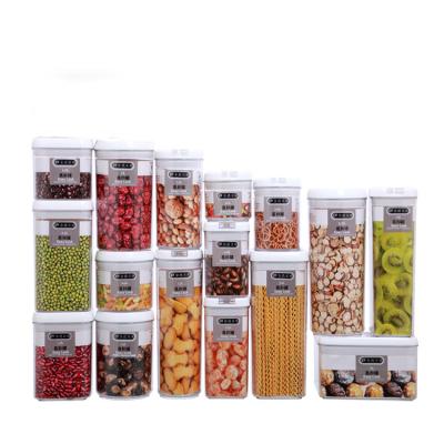 China Microwavable Portable Plastic Large Lid Cereal Reminder Storage Container Food Pasta Packaging Canisters for sale