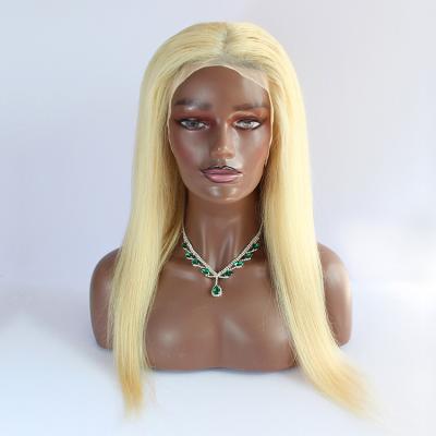 China Straight 613 Blonde Lace Front Wig Human Hair 13x4 Lace Frontal Straight Wig Hair Pre Plucked With Baby Hair 150% Perucas for sale