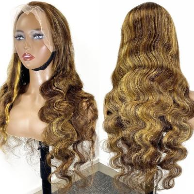 China Body Wave 180 Density 13x4 12A Hd Lace Front Wig Raw Brazilian Hair Thin Transparent Cuticle Aligned Colored Wigs for sale