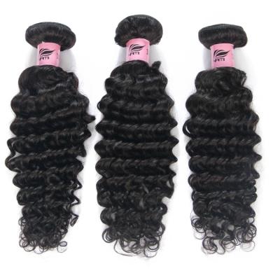 China Virgin 10A Deep Wave Human Hair Brazilian Raw Extensions Indian Hair Bundles From India Vendor Hair Bundles for sale